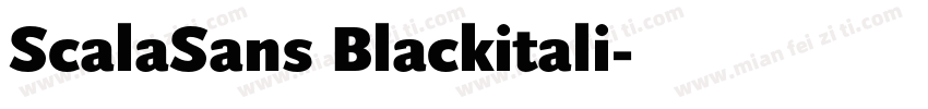 ScalaSans Blackitali字体转换